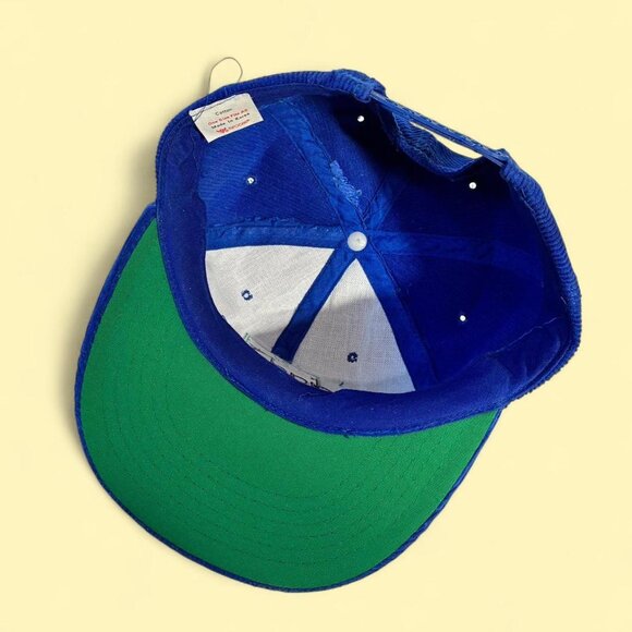 Vintage 80s Diadora Italia Corduroy Snapback Hat - Picture 5 of 6